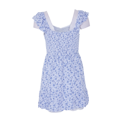 White Floral Mini Dress