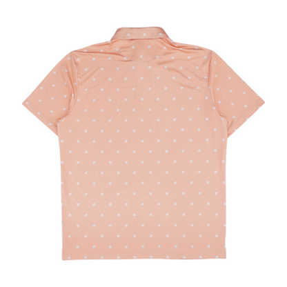 Peach Floral Short Sleeve Polo
