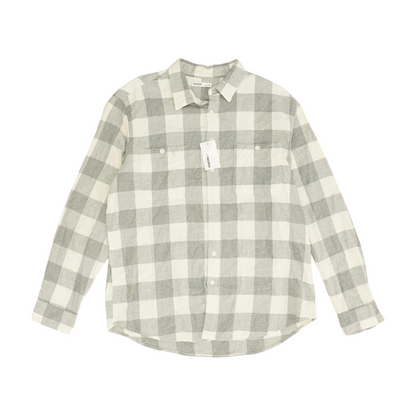 Gray Check Flannel Button Down