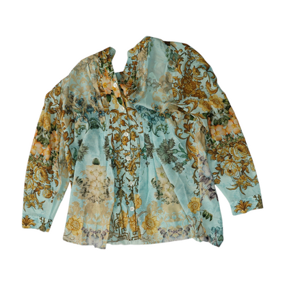 Blue Plus Floral Blouse