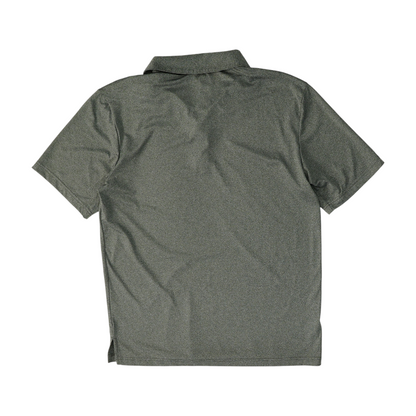 Gray Solid Short Sleeve Polo
