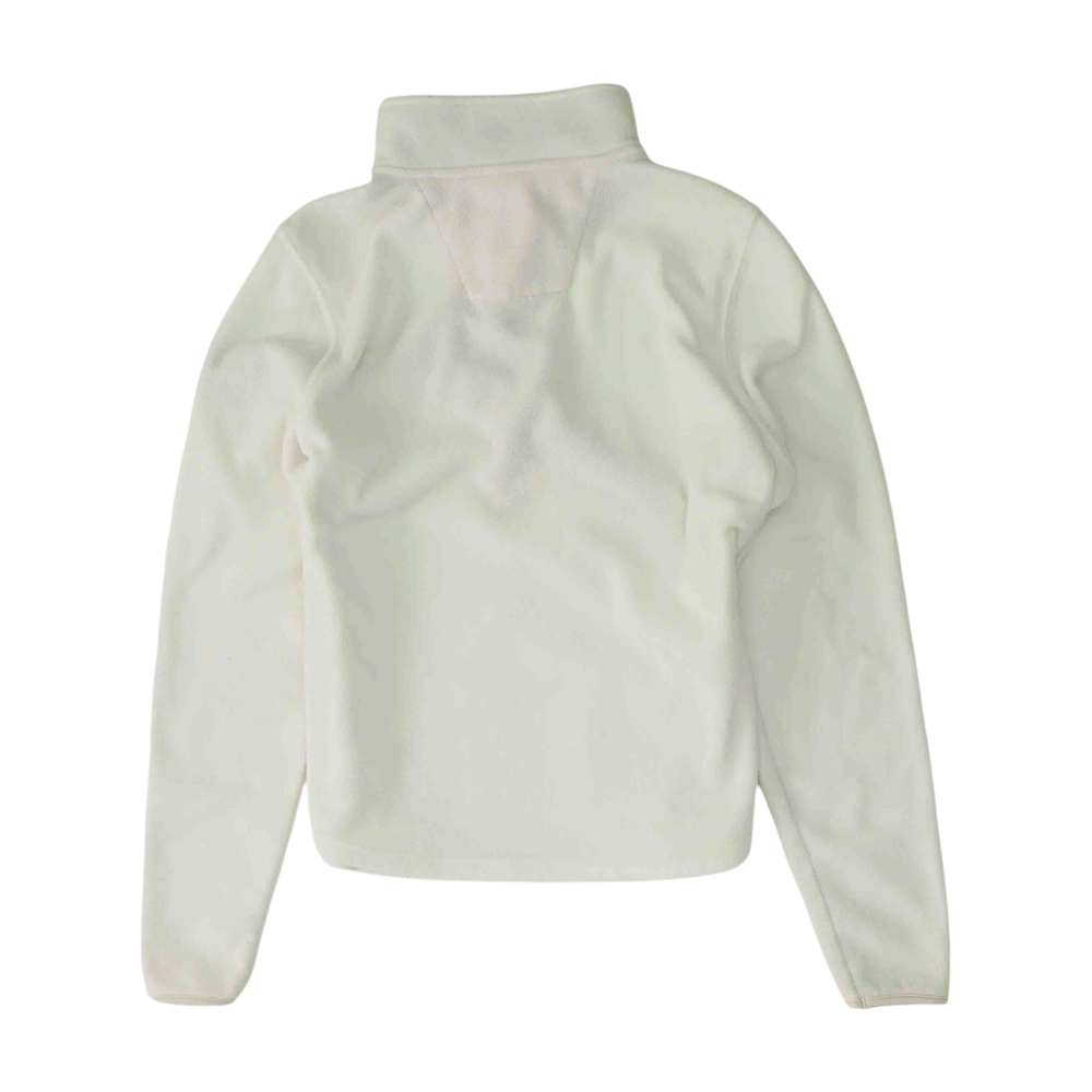 White Solid 1/4 Zip Pullover