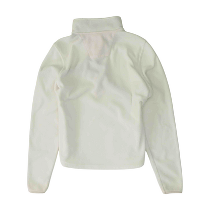 White Solid 1/4 Zip Pullover