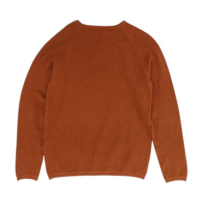 Rust Solid Pullover Sweater