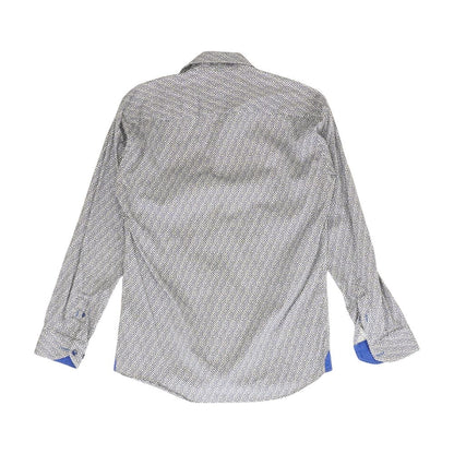 White Misc Long Sleeve Button Down