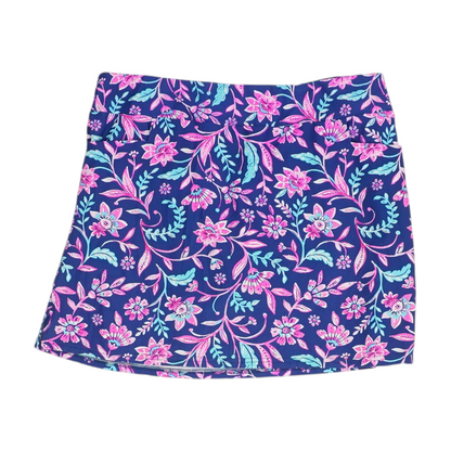 Navy Floral Mini Skort
