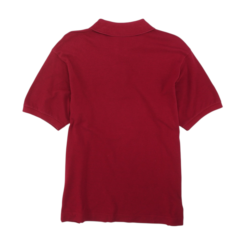 Red Solid Short Sleeve Polo