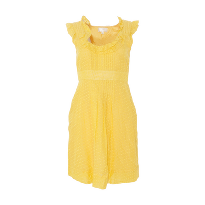 Yellow Polka Dot Midi Dress