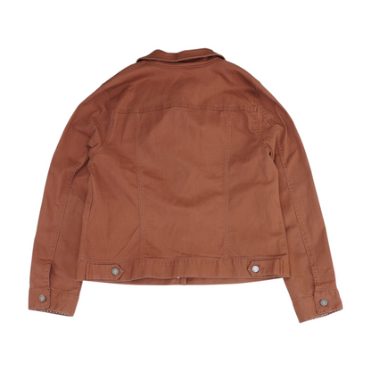 Rust Solid Denim Jacket