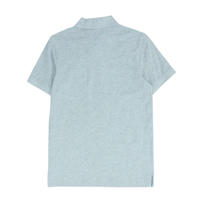 Gray Solid Short Sleeve Polo