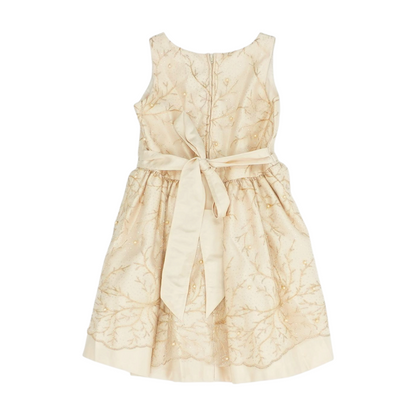 Tan Print Formal Dress
