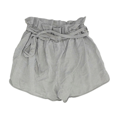Gray Solid Knit Shorts