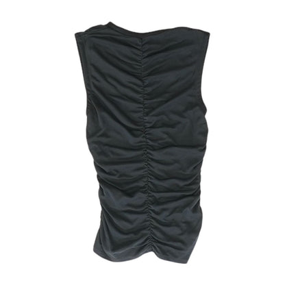 Black Solid Sleeveless Blouse