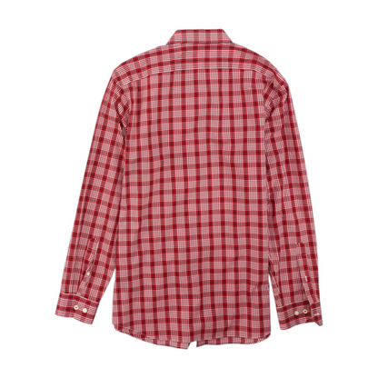 Red Plaid Long Sleeve Button Down