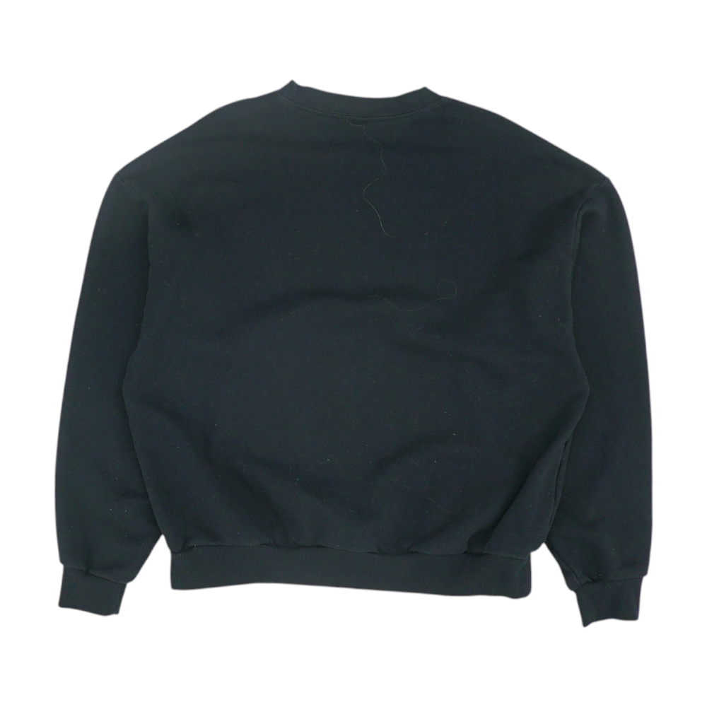 Black Solid Sweatshirt Pullover