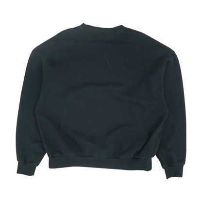 Black Solid Sweatshirt Pullover