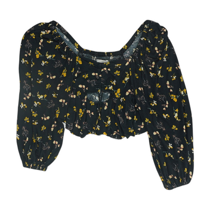 Black Floral Blouse