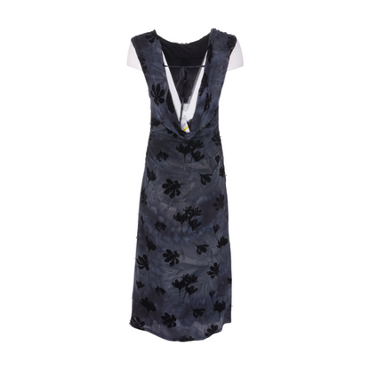 Black Tie-Dye Midi Dress