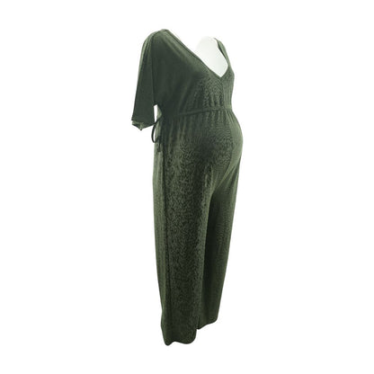 Green Maternity Jumpsuit