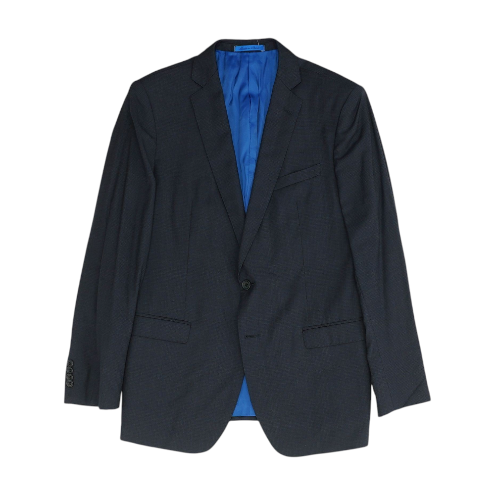 Navy Print Suit Jacket