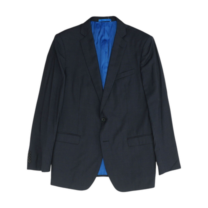 Navy Print Suit Jacket