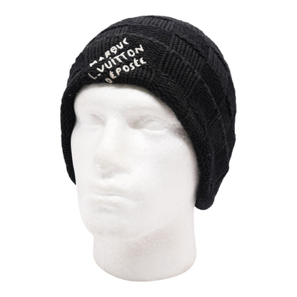 Black Damier Snug Beanie