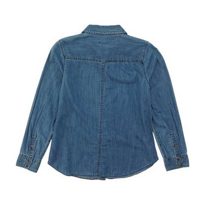 Blue Petite Button Down