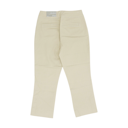 Khaki Solid Capris