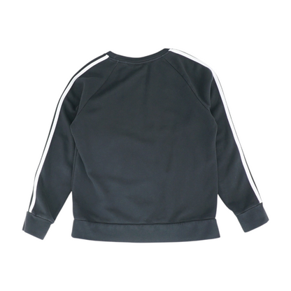 Black Solid Sweatshirt Pullover