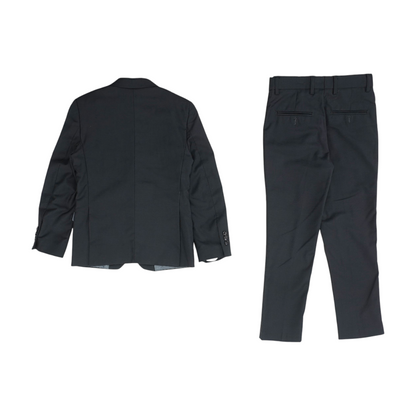 Gray Solid 2pc Suit