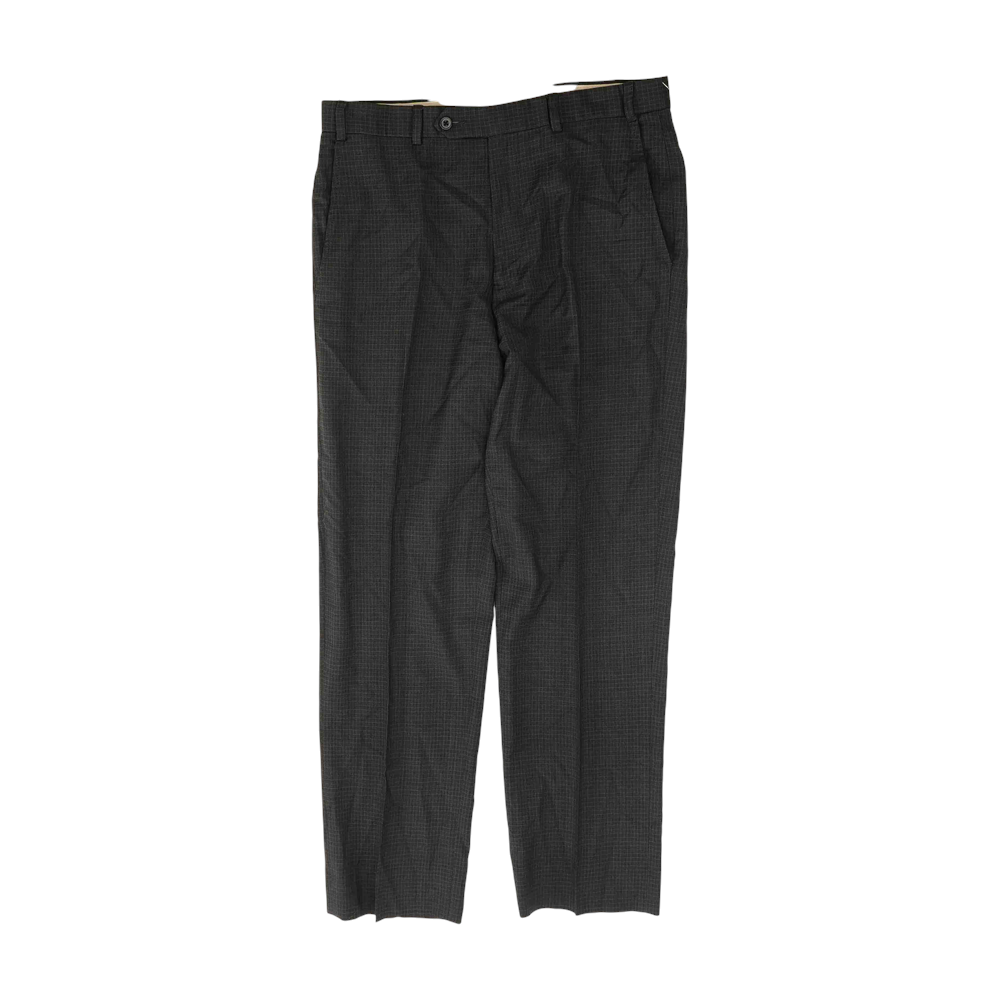 Black Check Regular Pants