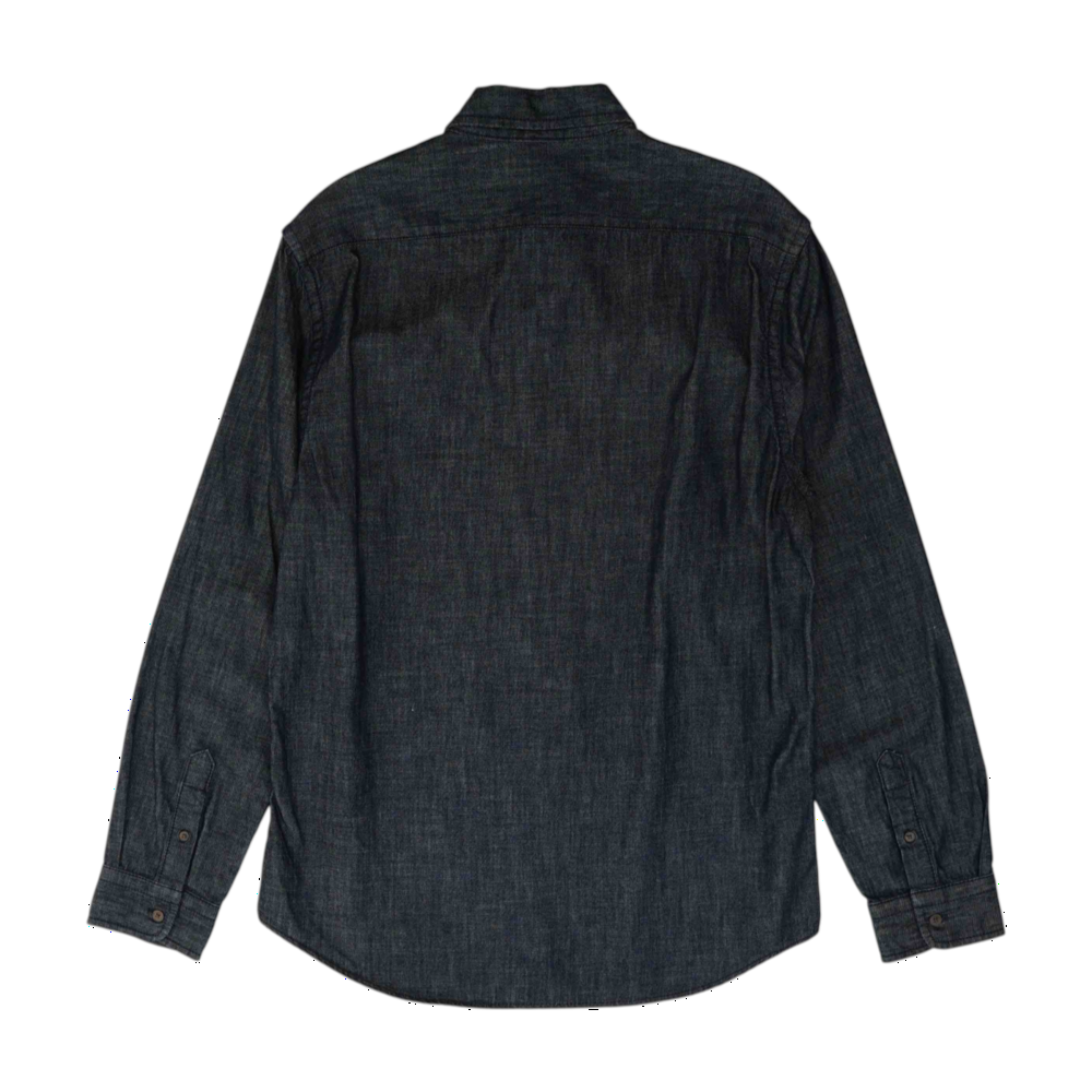 Indigo Solid Long Sleeve Button Down