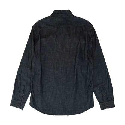Indigo Solid Long Sleeve Button Down