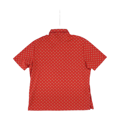 Red Paisley Short Sleeve Polo