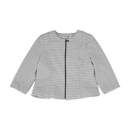 White Petite Striped Jacket