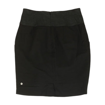 Black Solid Mini Skirt