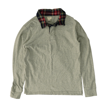 Gray Long Sleeve Polo