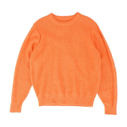 Coral Solid Crewneck Sweater
