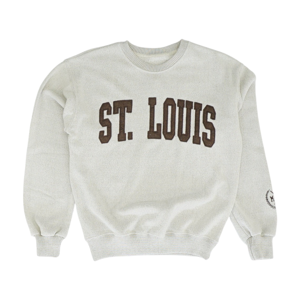 Beige Solid Sweatshirt Pullover