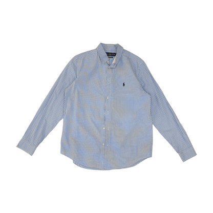 Blue Check Long Sleeve Button Down