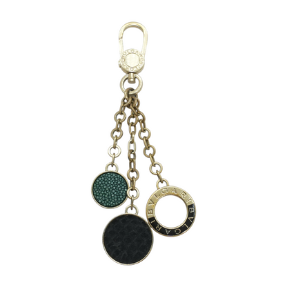 Triple Charm Gold-Tone Keychain