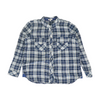 Navy Plaid Flannel Button Down