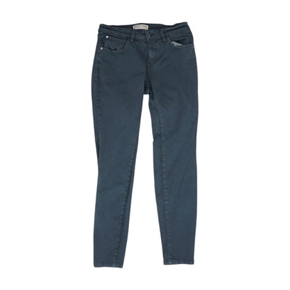 Gray Solid Mid Rise Skinny Leg Jeans