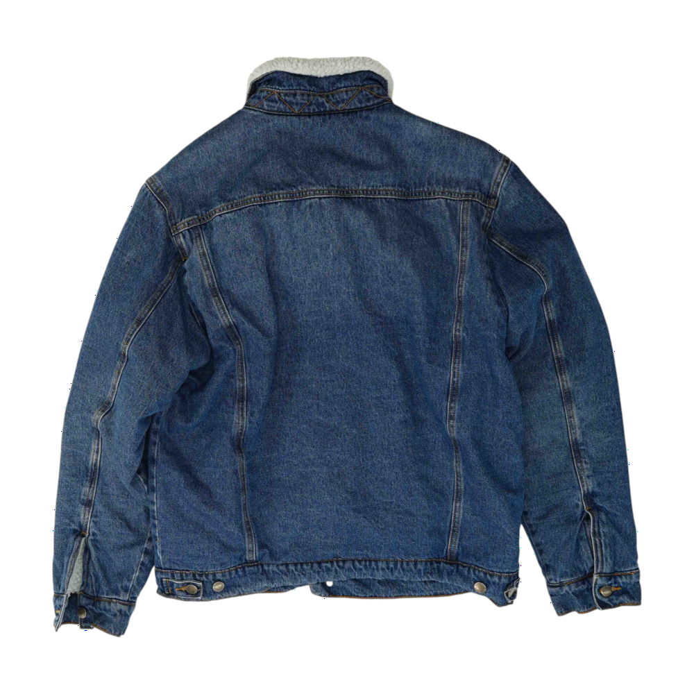Blue Solid Denim Jacket