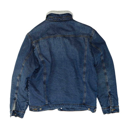 Blue Solid Denim Jacket