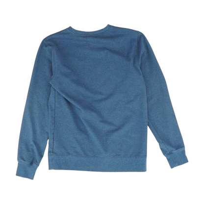Blue Solid Sweatshirt Pullover