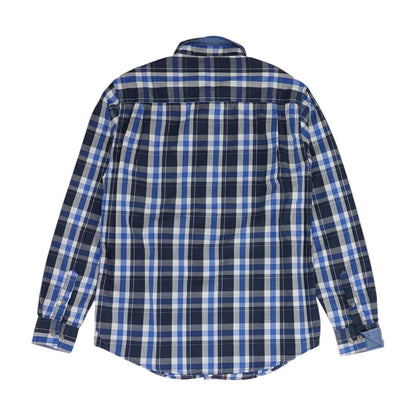 Blue Plaid Long Sleeve Button Down