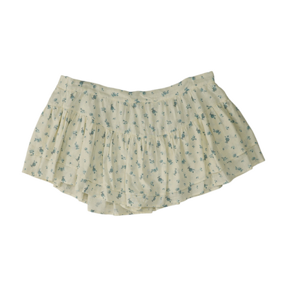 Ivory Floral Mini Skirt