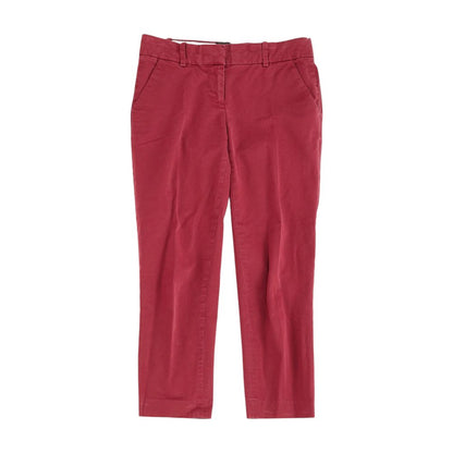 Maroon Solid Capri Pants