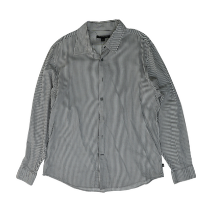 White Striped Long Sleeve Button Down